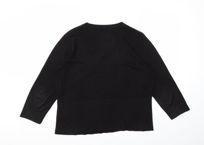 Womens UK Size L Debbie Morgan Black Pullover Jumper