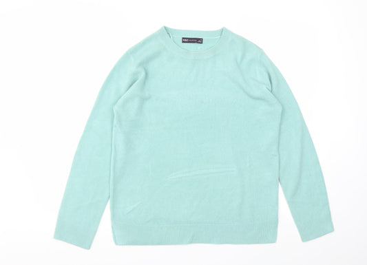 Womens UK Size 12 M&S Blue Pullover Jumper