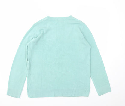Womens UK Size 12 M&S Blue Pullover Jumper