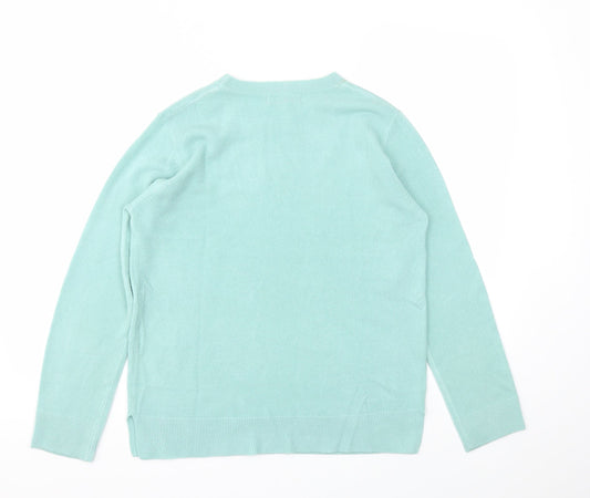 Womens UK Size 12 M&S Blue Pullover Jumper