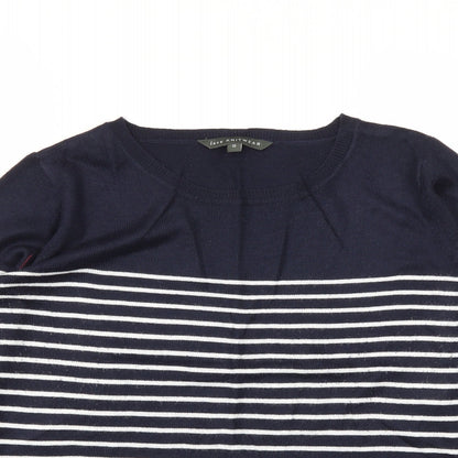 Bonmarché Womens Blue Striped  Pullover Jumper Size 12