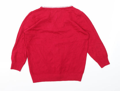 Womens UK Size 14 M&S Pink Pullover Jumper