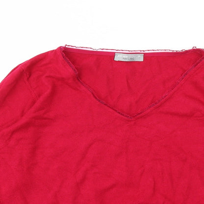 Womens UK Size 14 M&S Pink Pullover Jumper