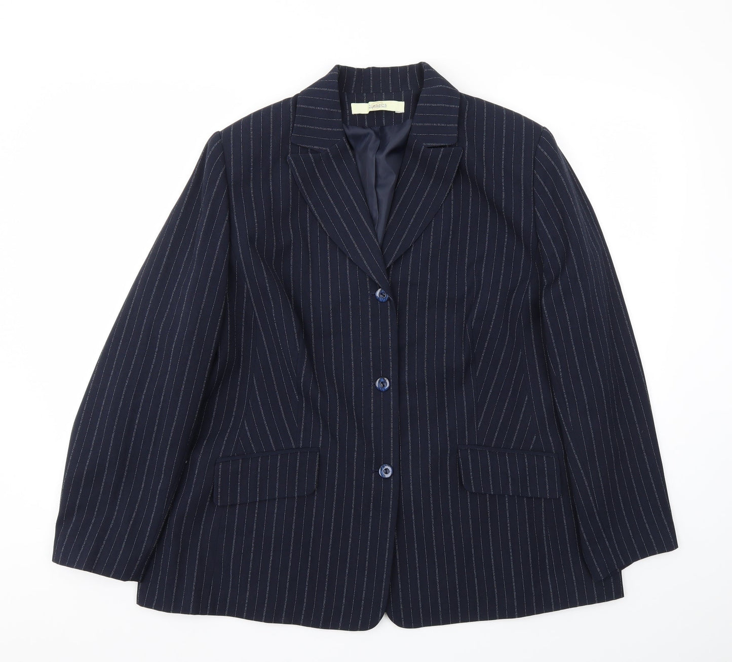 Classics Womens Blue   Jacket Blazer Size 20