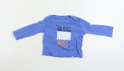 F&F  Boys Blue   Basic T-Shirt Size 3-6 Months