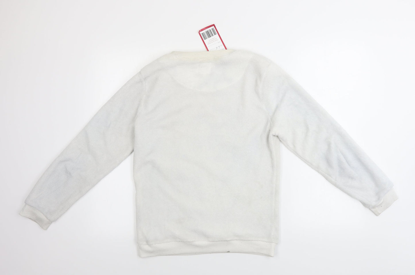 Womens UK Size XS love to lounge White Pullover Jumper
