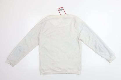Womens UK Size XS love to lounge White Pullover Jumper