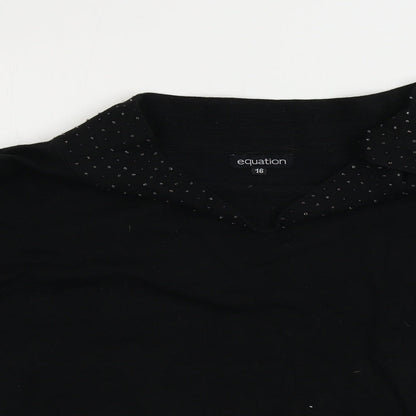 Equation  Womens Black   Pullover Jumper Size 16