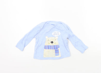 F&F Girls Blue   Basic T-Shirt Size 3-6 Months