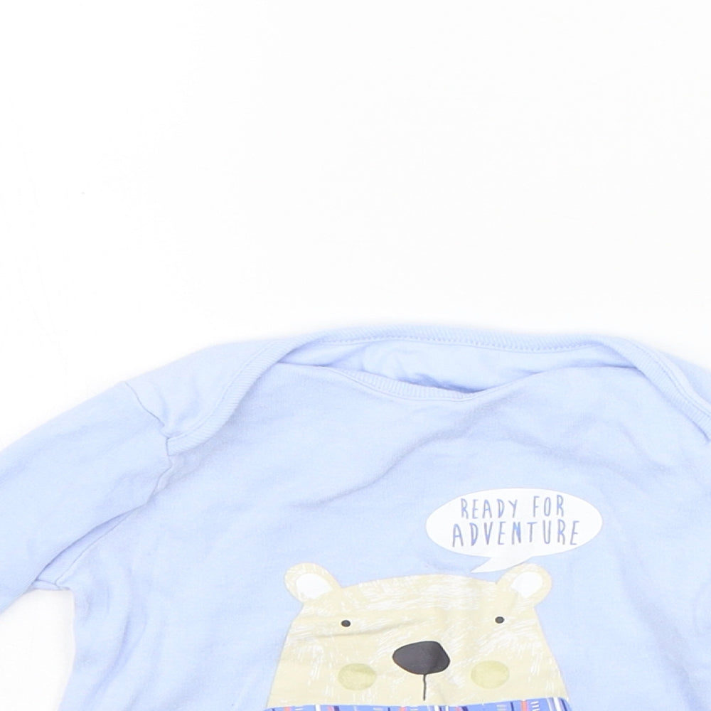 F&F Girls Blue   Basic T-Shirt Size 3-6 Months