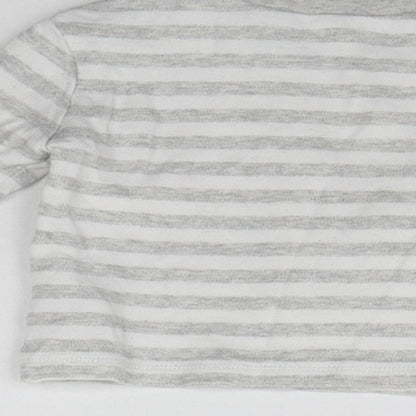 F&F Boys Grey Striped  Pullover Jumper Size 3-6 Months