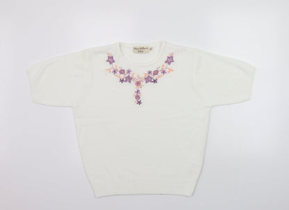 EWM Womens White   Pullover Jumper Size M