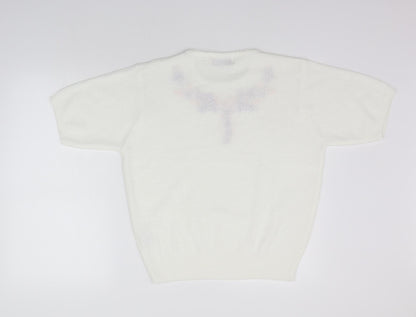 EWM Womens White   Pullover Jumper Size M