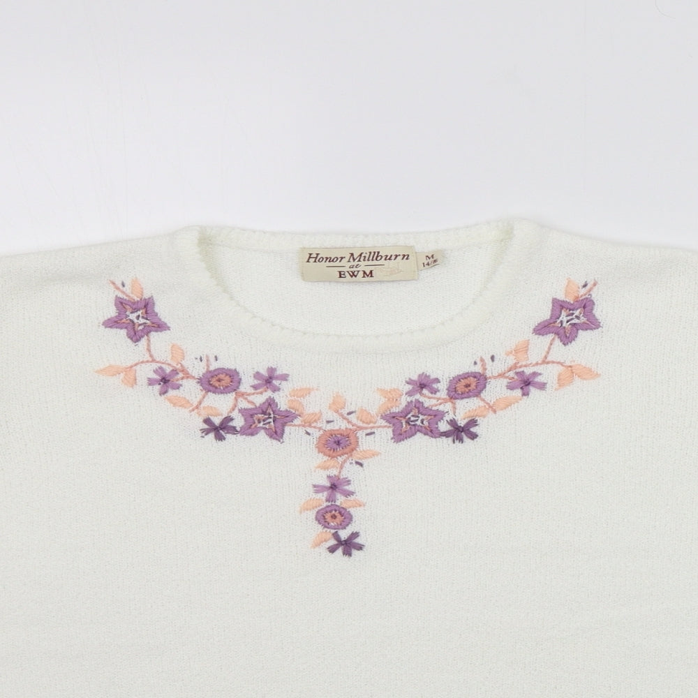 EWM Womens White   Pullover Jumper Size M
