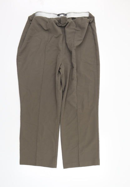 Bonmarché Womens Brown   Trousers  Size 20 L23 in - Elastic Waist Band
