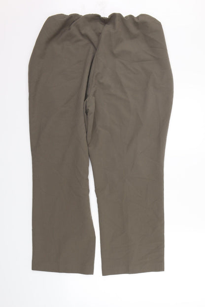 Bonmarché Womens Brown   Trousers  Size 20 L23 in - Elastic Waist Band
