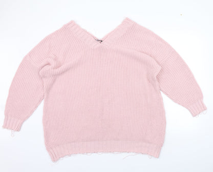 Womens UK Size 16 Yours Orange Pullover Jumper