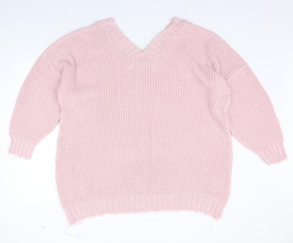 Womens UK Size 16 Yours Orange Pullover Jumper