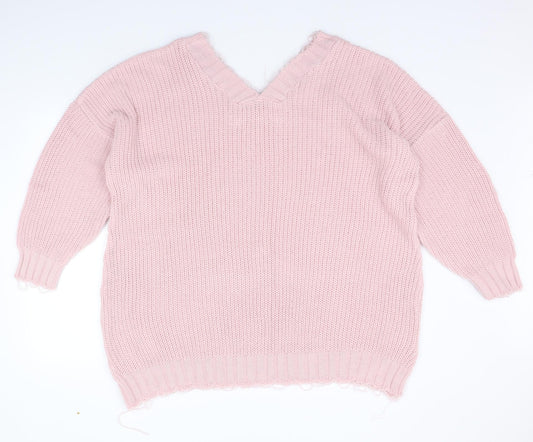 Womens UK Size 16 Yours Orange Pullover Jumper