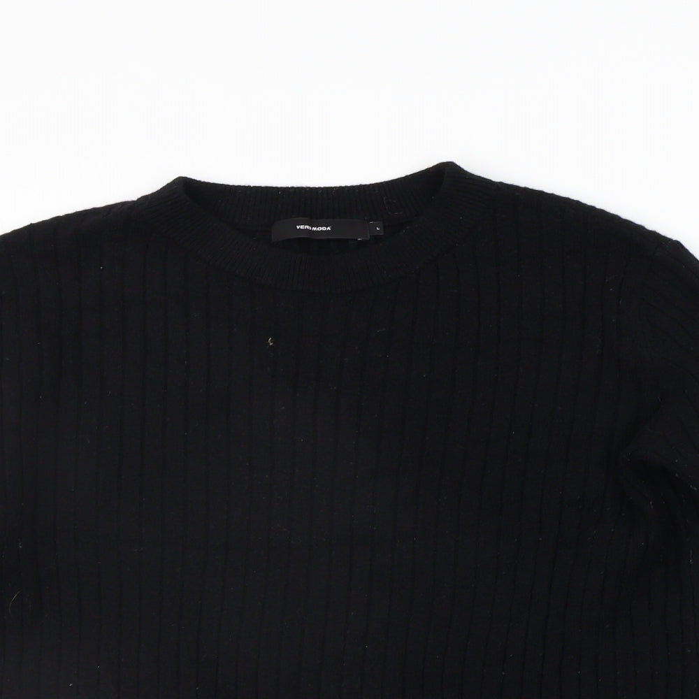 VERO MODA Mens Black   Pullover Jumper Size L