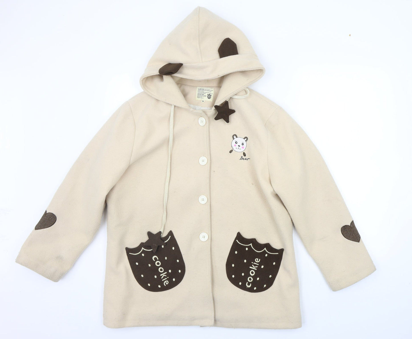v-beom Womens Beige   Jacket Coat Size M