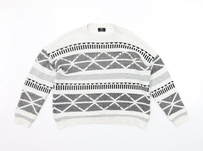 Womens UK Size 14 F&F White Pullover Jumper