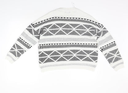 Womens UK Size 14 F&F White Pullover Jumper