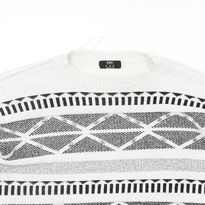 Womens UK Size 14 F&F White Pullover Jumper