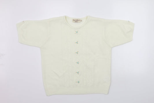 EWM Womens White   Pullover Jumper Size M