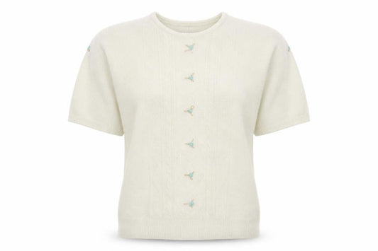 Womens UK Size M EWM White Pullover Jumper