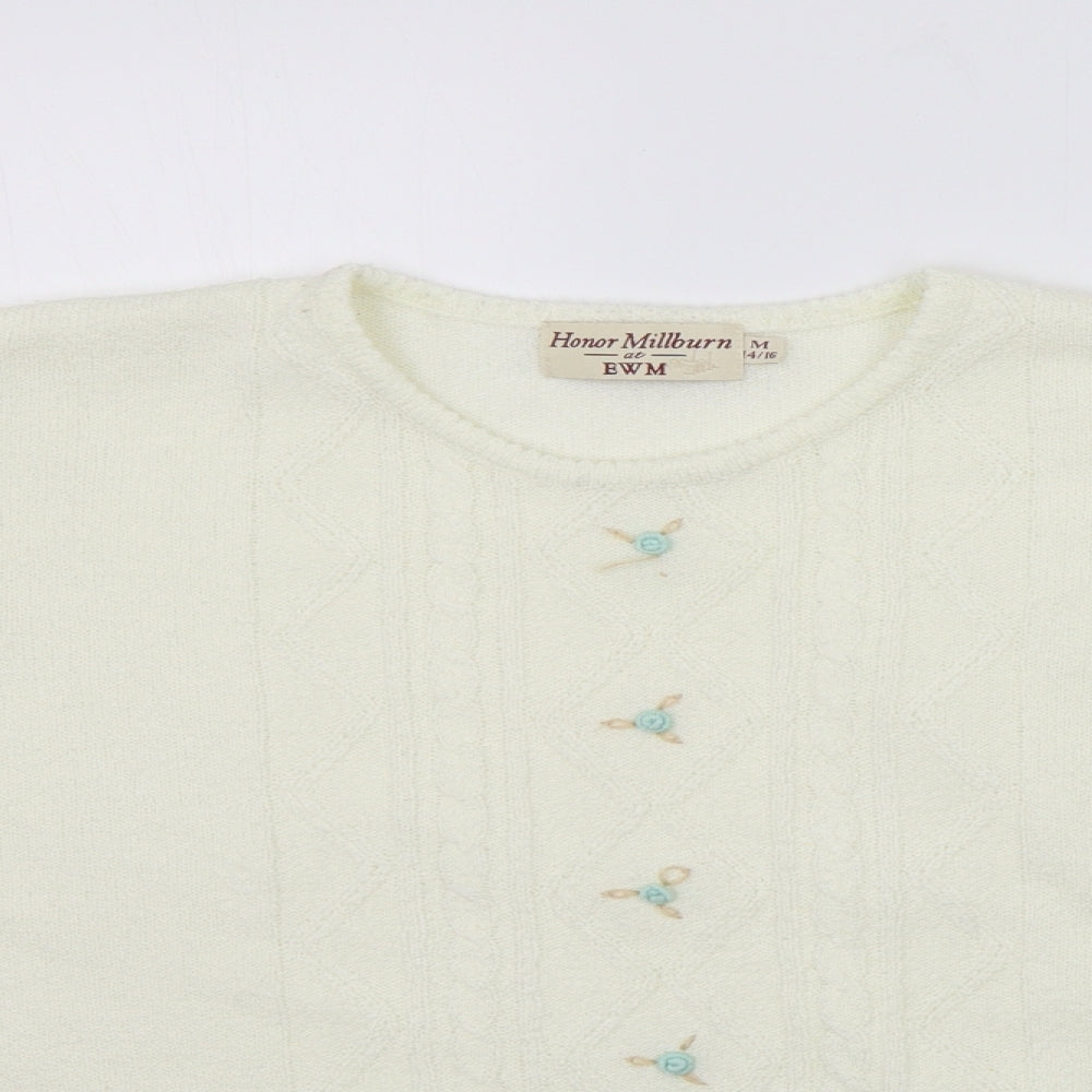 EWM Womens White   Pullover Jumper Size M