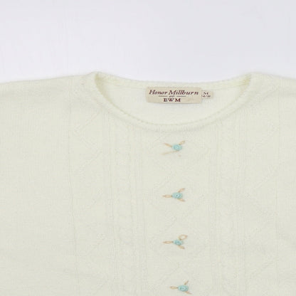 EWM Womens White   Pullover Jumper Size M