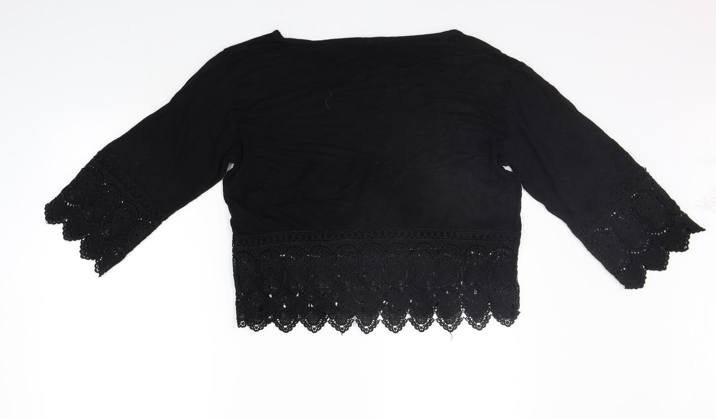 Boohoo Womens Black   Basic T-Shirt Size 10