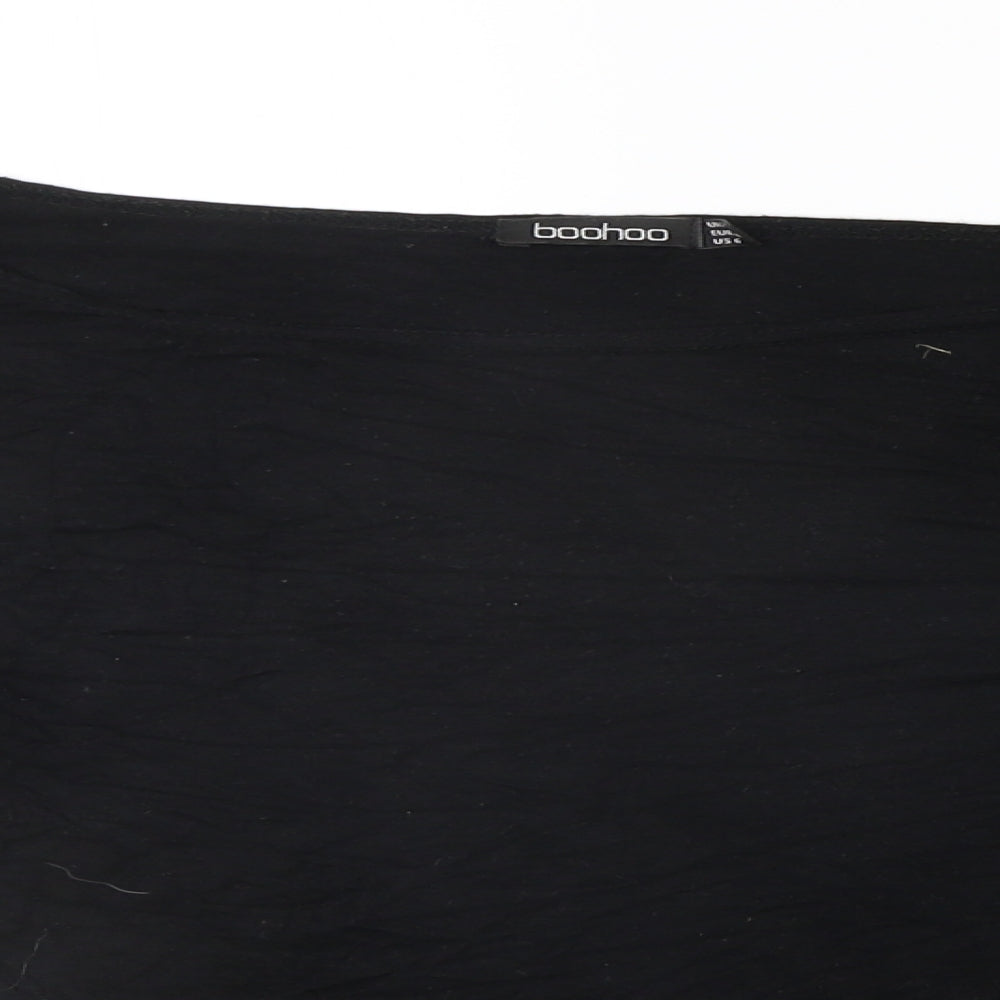 Boohoo Womens Black   Basic T-Shirt Size 10