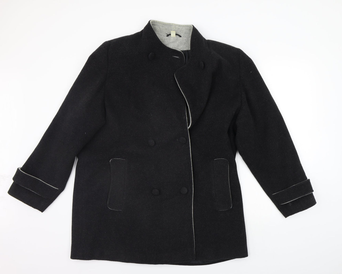Womens UK Size 16 Preworn Grey Trench Coat