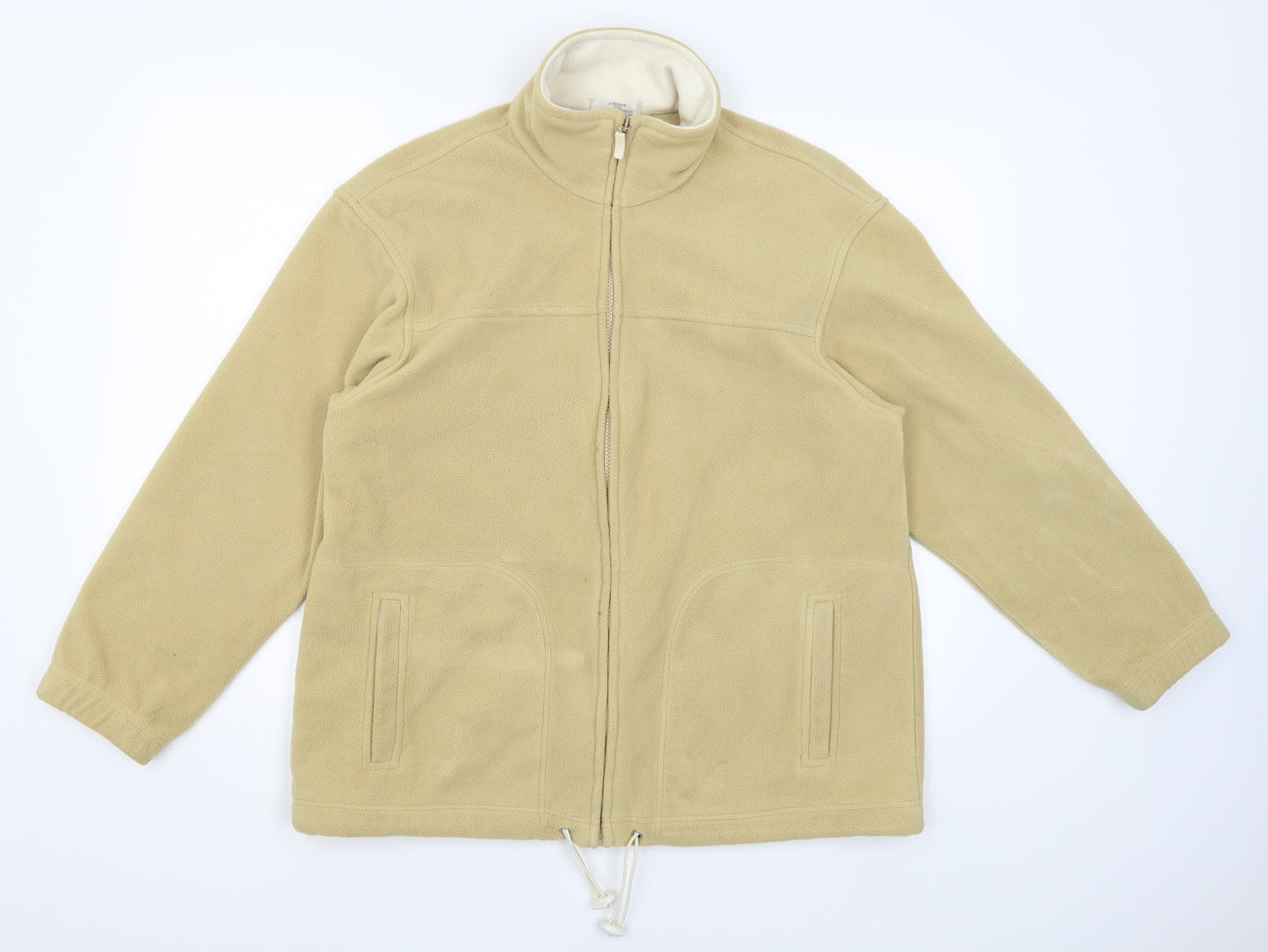 Womens UK Size 14 St Michael Yellow Full Zip Jumper