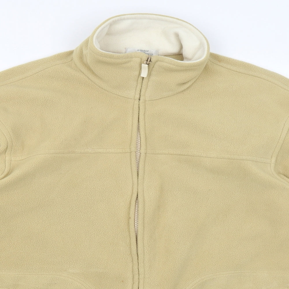 Womens UK Size 14 St Michael Yellow Full Zip Jumper