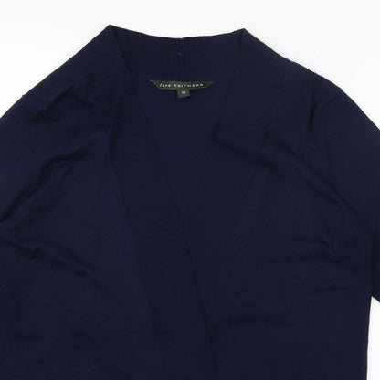 Womens UK Size 12 Love Knitwear Blue Wrap Jumper