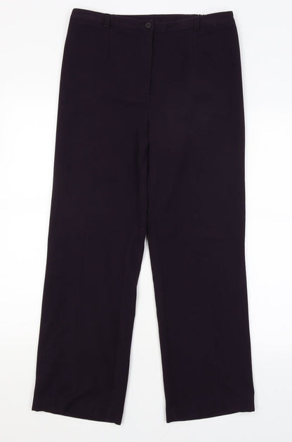 Womens UK Size 10 Annabelle Regular Fit Dress Pants Purple Trousers