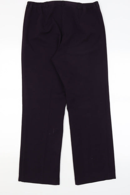 Womens UK Size 10 Annabelle Regular Fit Dress Pants Purple Trousers