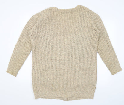 Womens UK Size 8 Atmosphere Brown Wrap Jumper