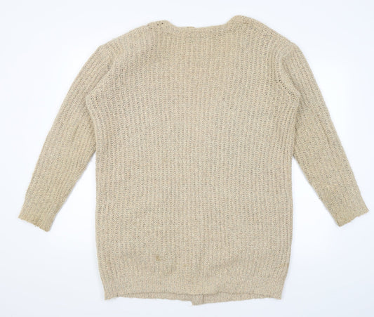 Womens UK Size 8 Atmosphere Brown Wrap Jumper