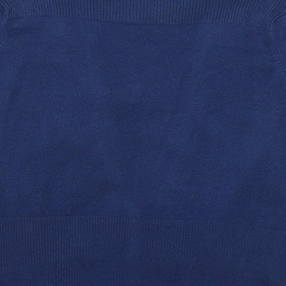 Womens UK Size 14 Papaya Blue Cardigan Jumper