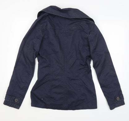 Womens UK Size 8 H&M Blue Overcoat
