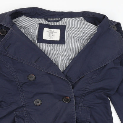Womens UK Size 8 H&M Blue Overcoat