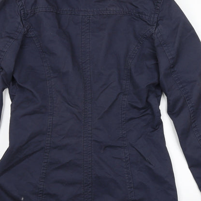 Womens UK Size 8 H&M Blue Overcoat