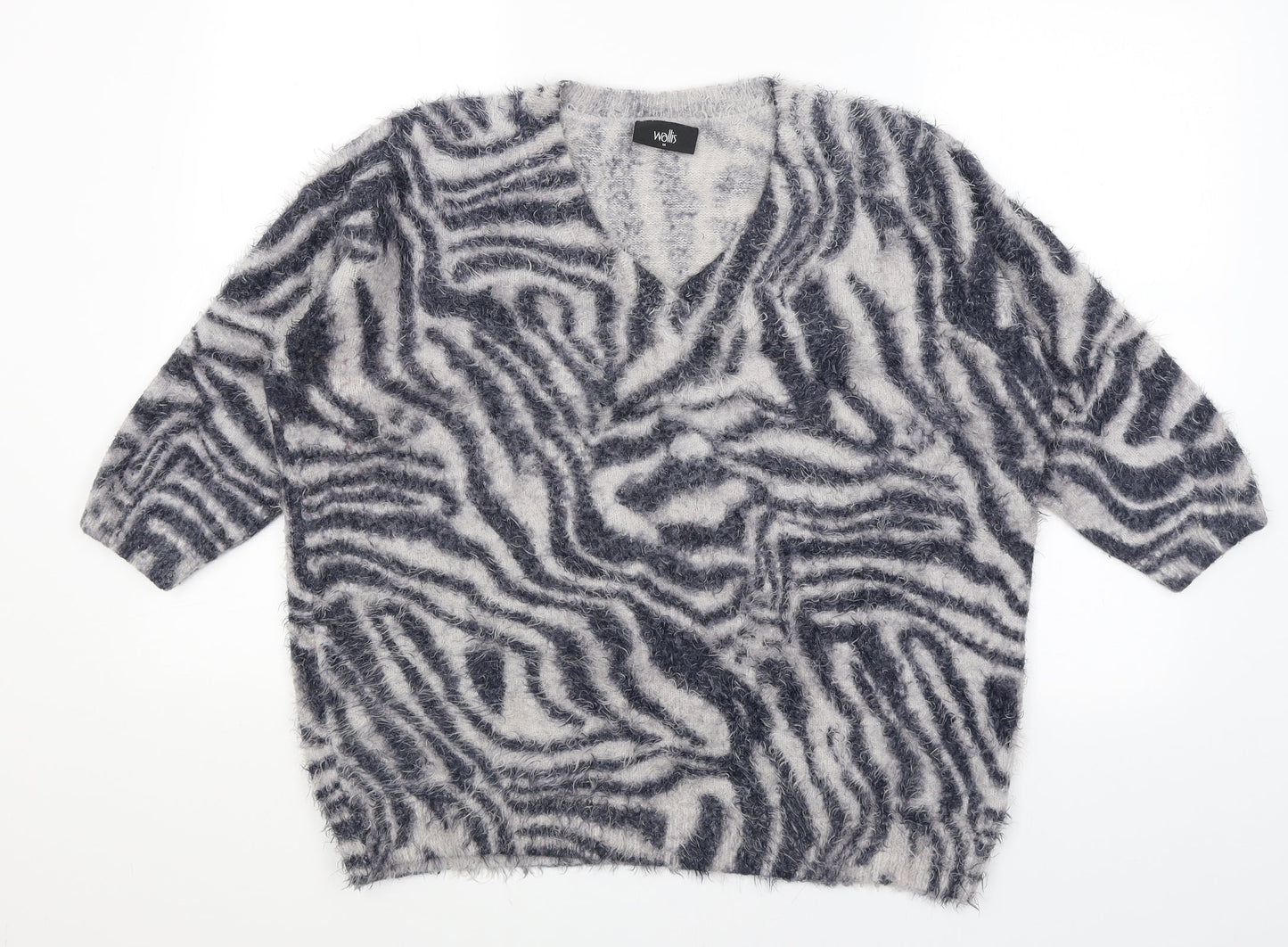Womens UK Size M Wallis Grey Pullover Jumper