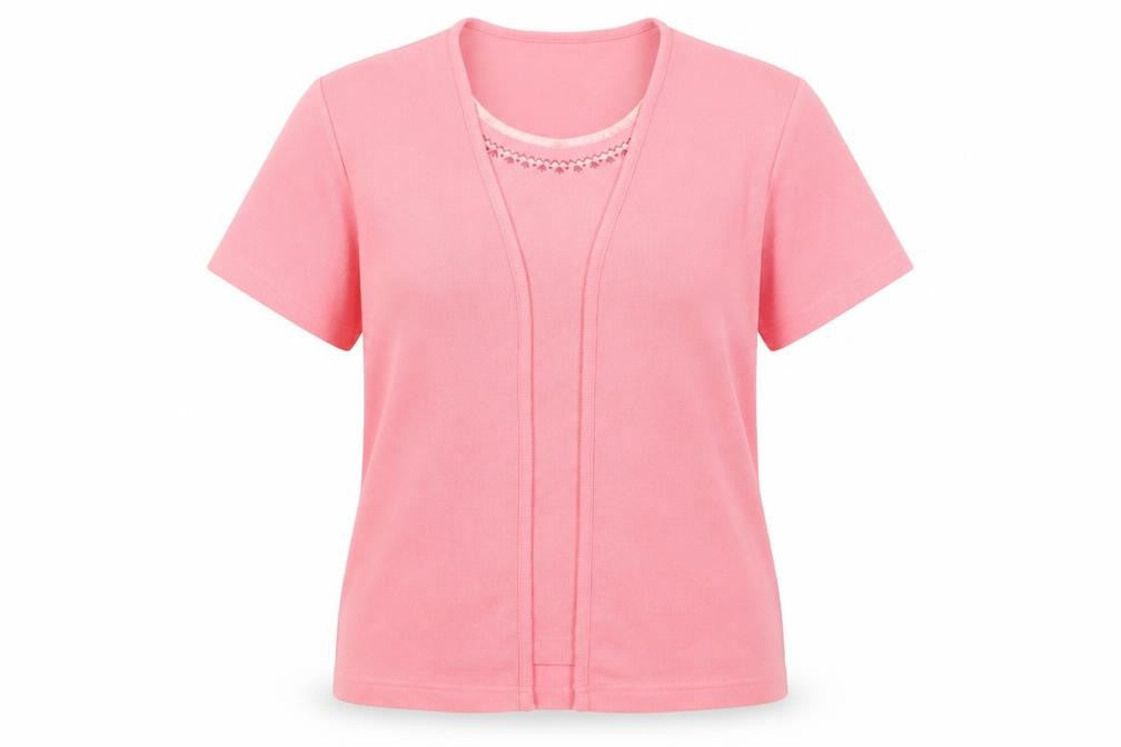 Womens UK Size S Preworn Pink Basic T-Shirt