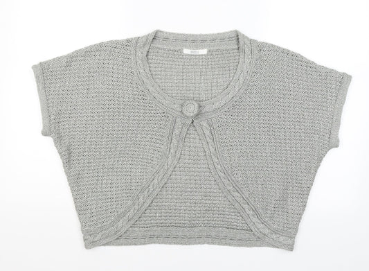 M&S Womens Grey   Cardigan Jumper Size 18