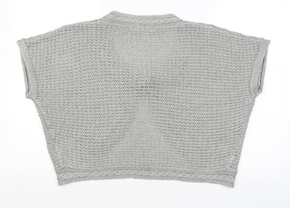 M&S Womens Grey   Cardigan Jumper Size 18
